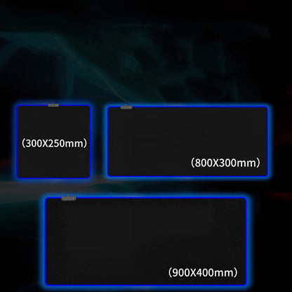 Oversized RGB luminous gaming mouse pad in 900x400mm size with starry sky lighting and 4.0mm rubber thickness