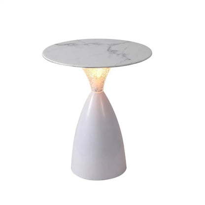 LED side table with 16-colour RGB ambience light, remote control, white or black, tea table for living room