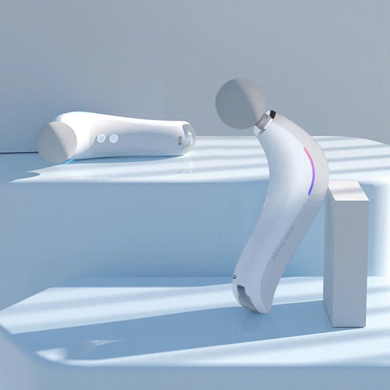 Electric massage gun with LCD display for deep tissue muscle relief