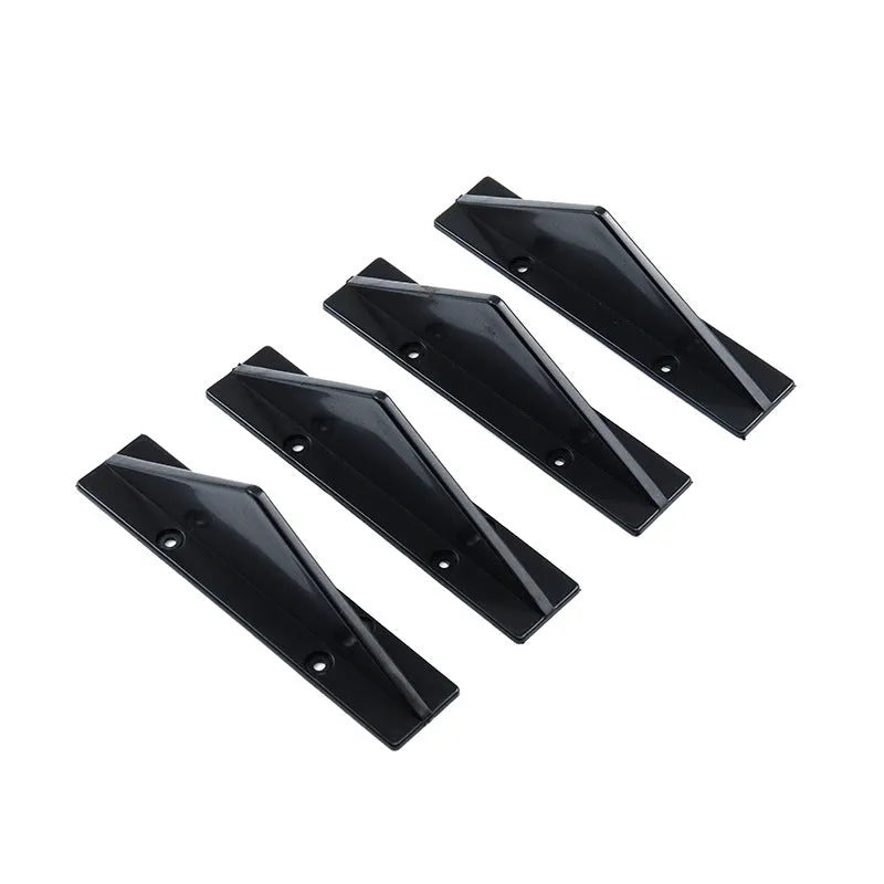 Black universal triangle rear car spoiler made from ABS plastic with a 15cm base.