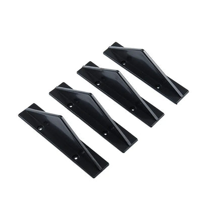 Black universal triangle rear car spoiler made from ABS plastic with a 15cm base.