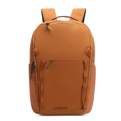 Waterproof Taslan composite cloth backpack in a solid colour with a curved shoulder strap