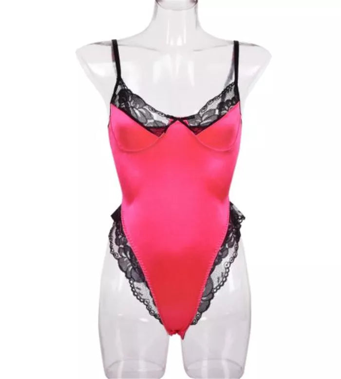 Elegant lace bodysuit with adjustable fit in various colors