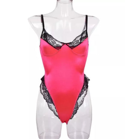 Elegant lace bodysuit with adjustable fit in various colors