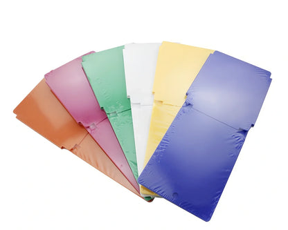 Adjustable clothes folding board showing 40x48cm and 68x57cm sizes with PP+PE construction