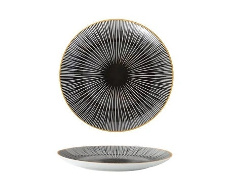 Nordic style geometric ceramic plate set for elegant dining
