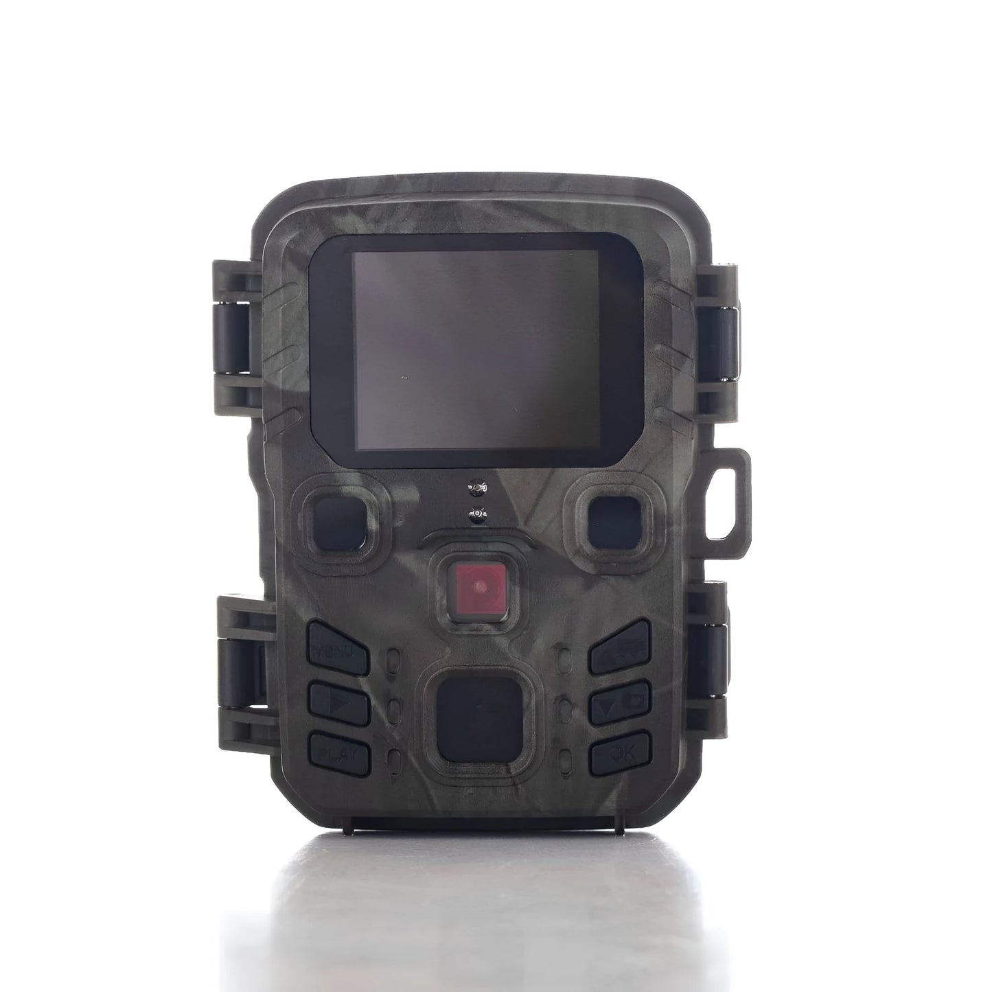 Black monitoring infrared night vision device with 12MP resolution and TF card slot