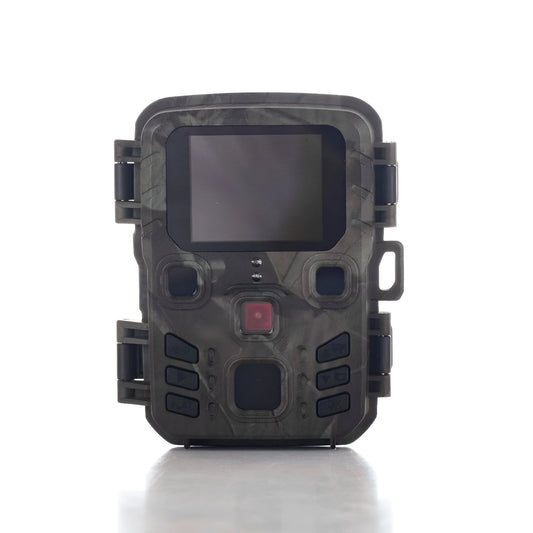 Black monitoring infrared night vision device with 12MP resolution and TF card slot