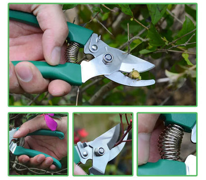 Stainless steel garden hand tool set in gardening green, planting shovel and soil loosening kit, 5-piece or 10-piece set