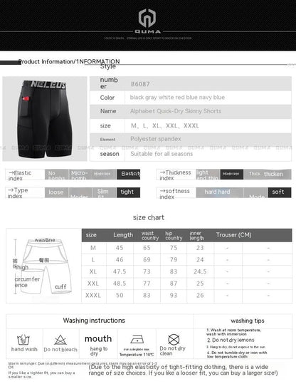 Men's black milk silk polyester tight sports shorts for running and fitness activities