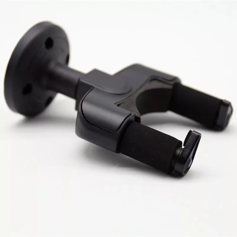 Black slot plate guitar hook with big hand grip capo for secure instrument storage