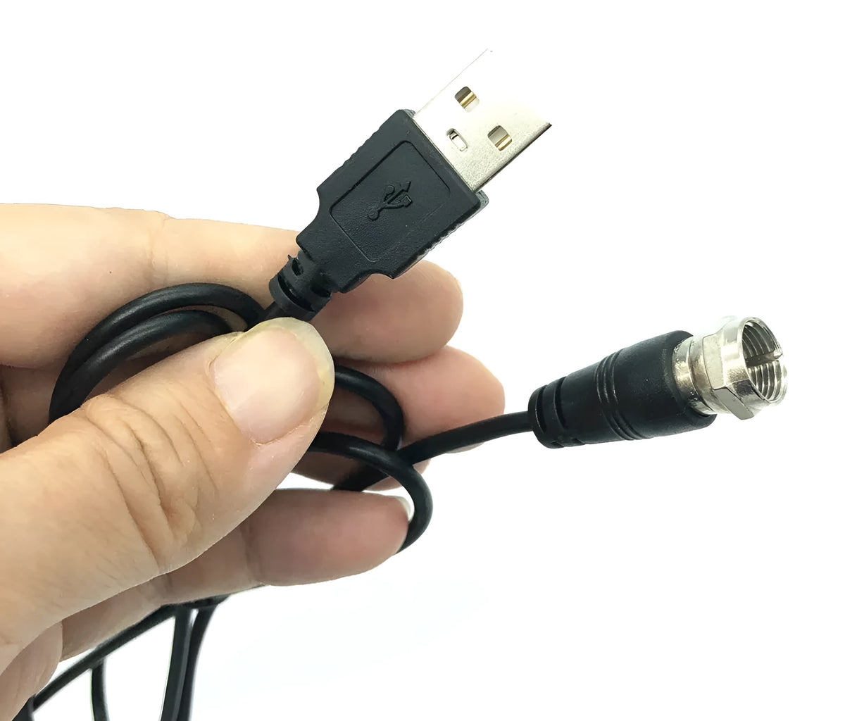 Low noise TV antenna amplifier with 75 ohm impedance and DVB frequency range, inline signal booster for HDTV aerial.