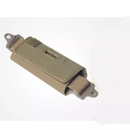 Tactical Helmet Counterweight Bag in black, mud, and camouflage colors