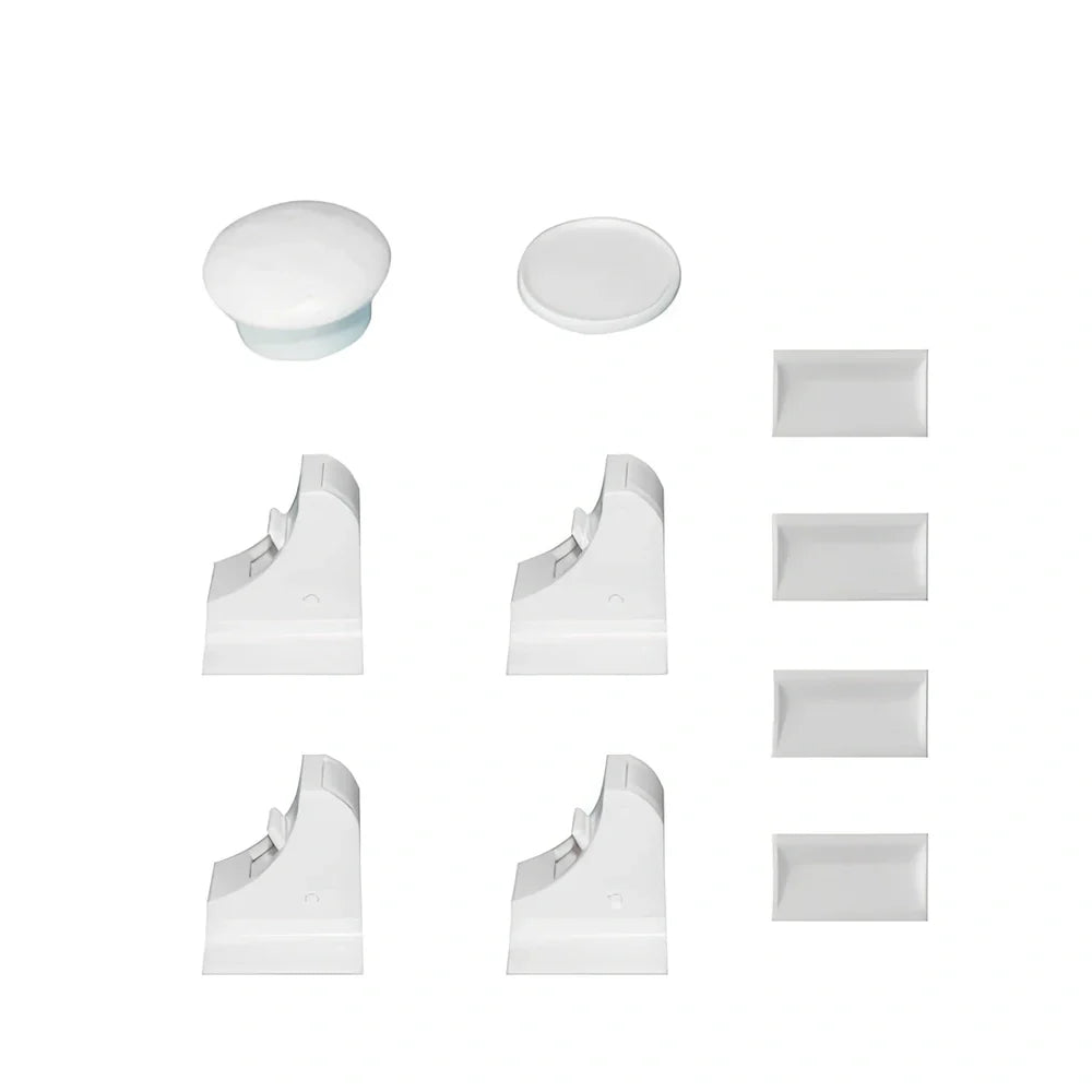 White ABS child safety magnetic locks with normally open switch, 3.8cm size with magnetic key