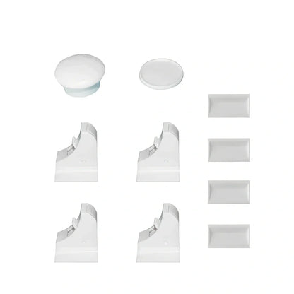 White ABS child safety magnetic locks with normally open switch, 3.8cm size with magnetic key