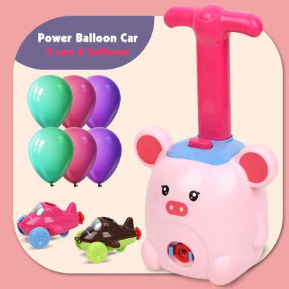 Inertia Flying Power Balloon Car in various designs, perfect for educational play