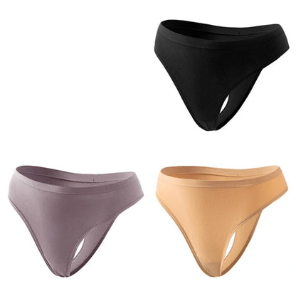 Women's low waist cotton sports panties in a 3-color set, featuring quick-drying and breathable fabric.