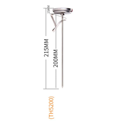 Pen-type digital food thermometer with stainless steel probe for oven, oil and liquid temperature measurement