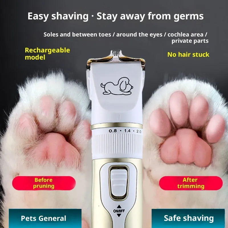 High power professional pet shaver for large dogs and cats in Pearl White or Tuhao Gold with optional power display