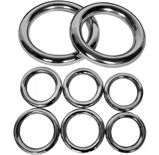 Wing Chun carbon steel training ring showing three adjustable sizes for forearm strengthening exercises