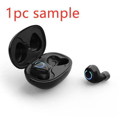 Black and white M18 true wireless in-ear Bluetooth earbuds with charging case.