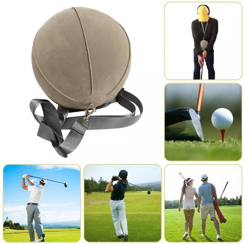 Smart Inflatable Ball Swing Trainer in gray and black, designed for sports training