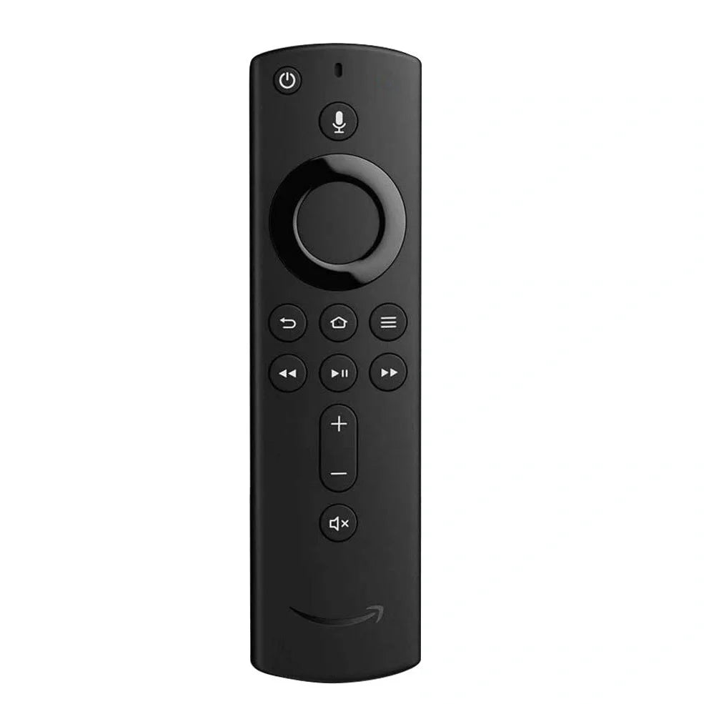 Black Amazon Fire TV Stick 4K voice remote control with 10m range and ABS construction
