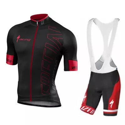 Men's and women's summer cycling short sleeve suit with UV protection