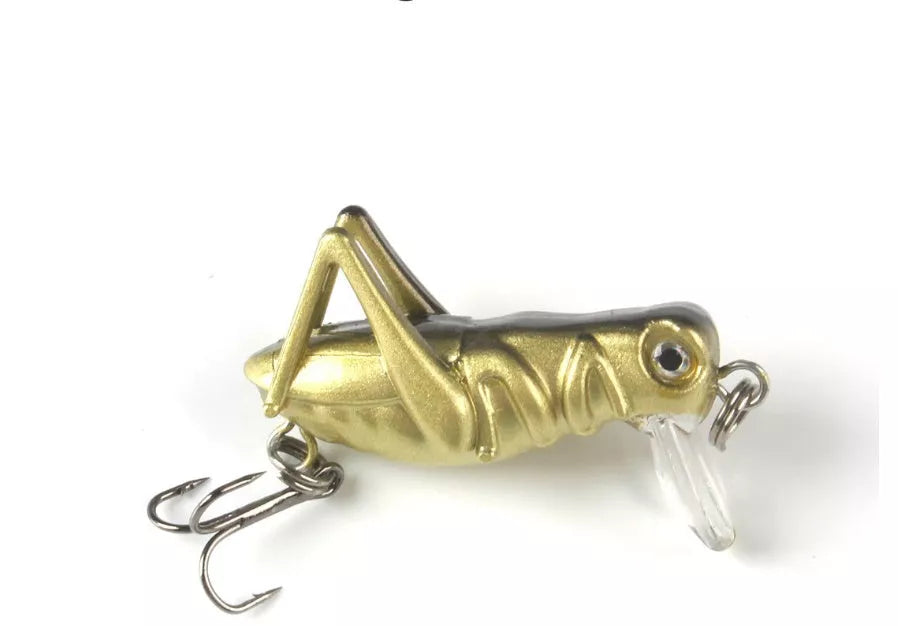 Hard bait grasshopper fishing lure in multiple colors for effective fishing