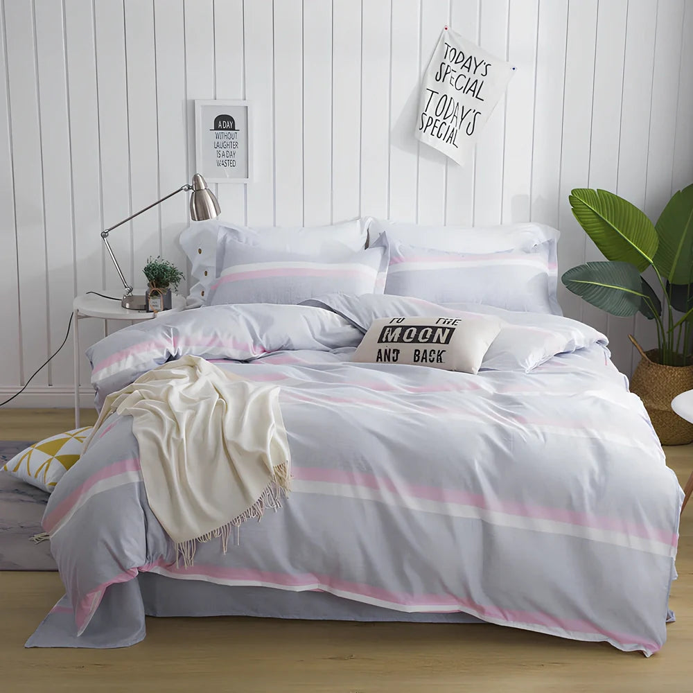 Aloe cotton single bed sheet in Dandelion colour showing 100% cotton fabric with three size options from 180x230cm to 230x230cm