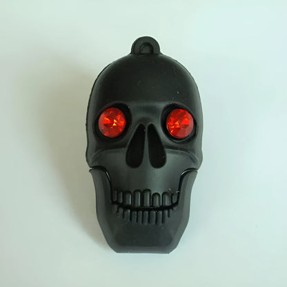 Halloween skeleton skull USB 3.0 flash drive with PVC shell and chain attachment