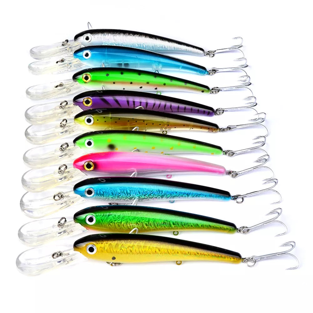20CM Glossy Mino Fishing Lure with vibrant colors and durable ABS construction