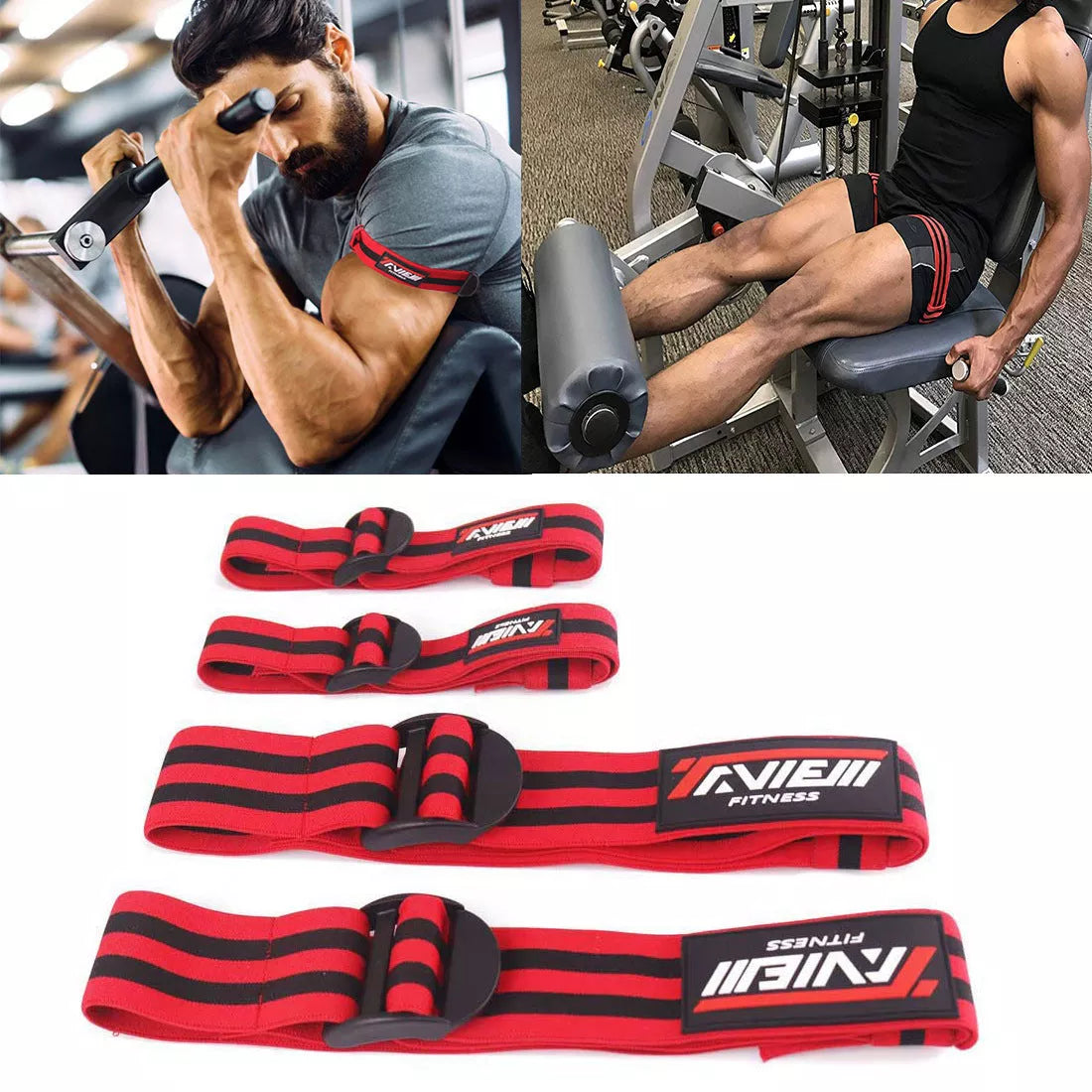 Limit blood flow training belt auxiliary strap with arm and leg bands for occlusion training