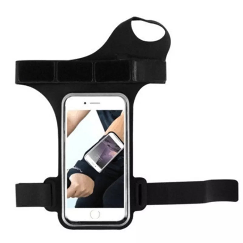 Waterproof sports armband for smartphones with card slot in black, green, blue, and rose red