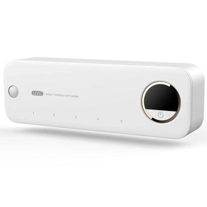 Rechargeable UV Toothbrush Sanitizer with LED Display for Wall Mounting in Bathroom