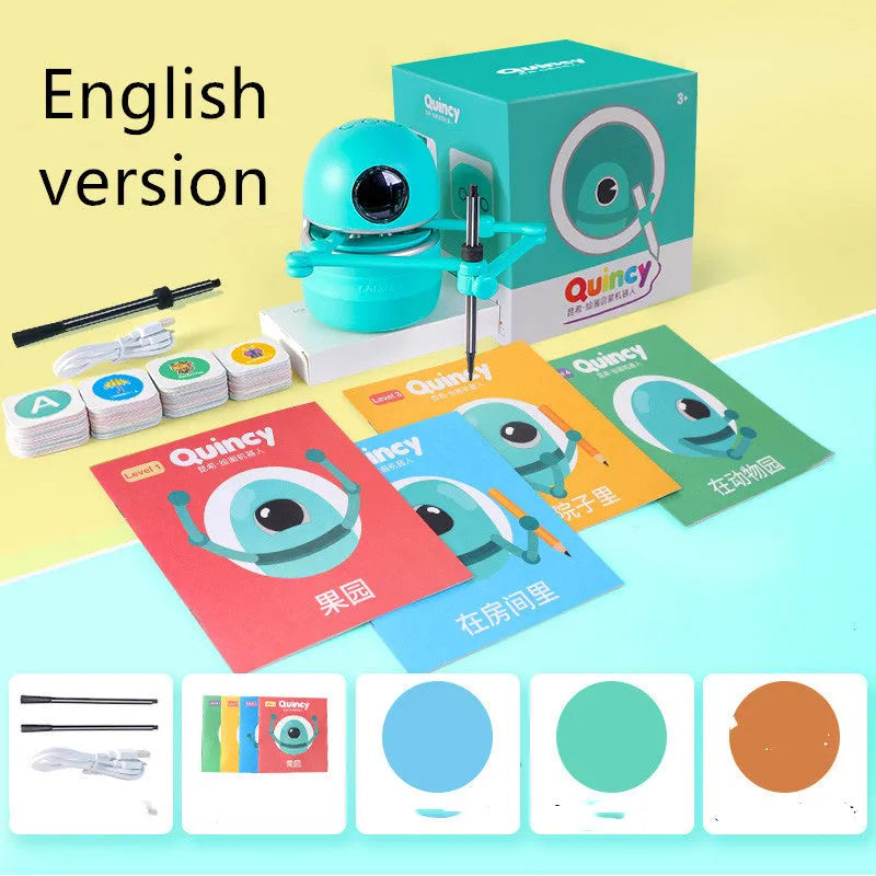 Painting robot for children, ABS plastic, 153 x 105 mm, English version with suction cup base