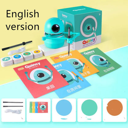 Painting robot for children, ABS plastic, 153 x 105 mm, English version with suction cup base