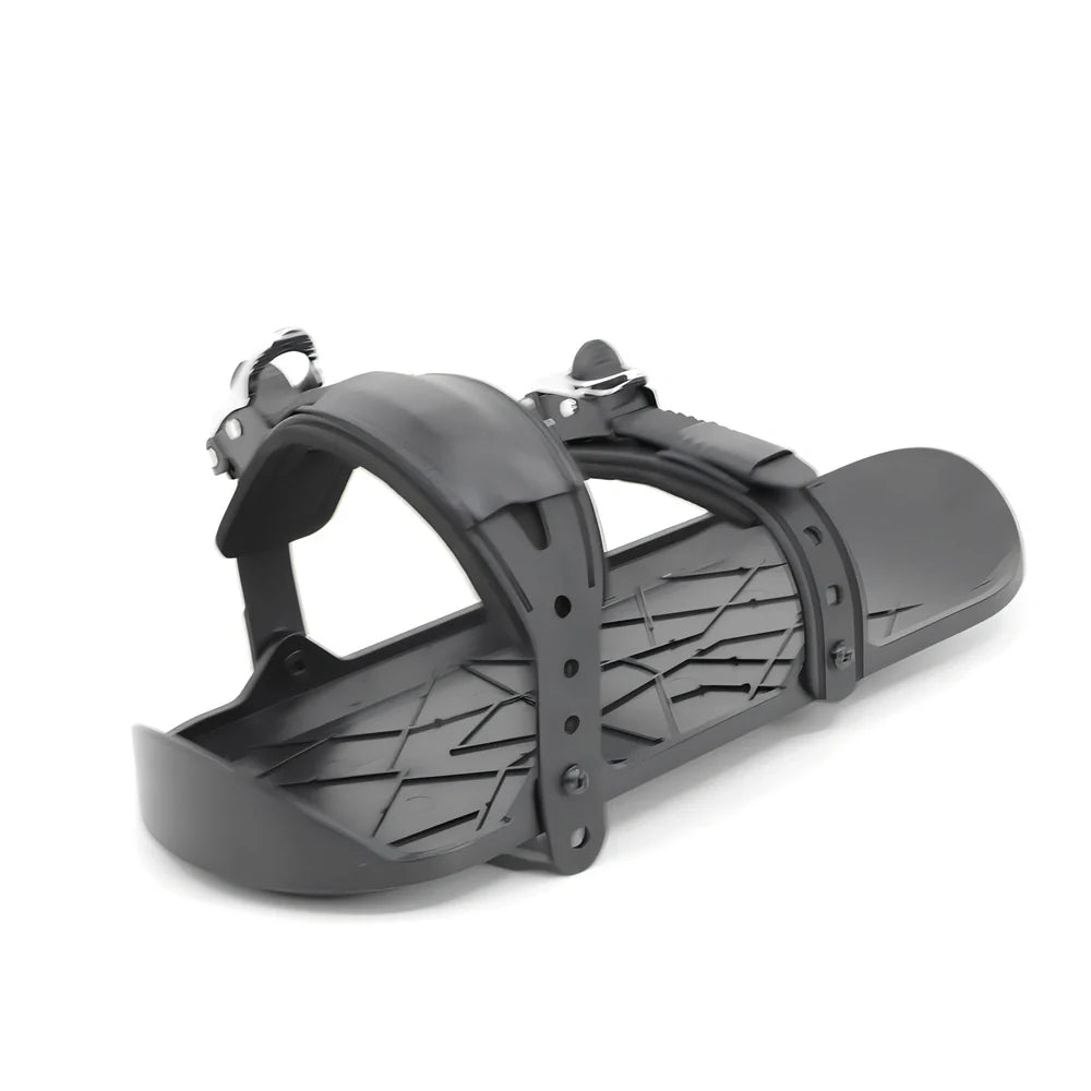 Black ultra-thin ski shoes with lace-up closure and 10cm upper height for snow sports