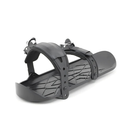 Black ultra-thin ski shoes with lace-up closure and 10cm upper height for snow sports