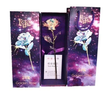 Handmade 24K gold rose flower set in elegant gift box