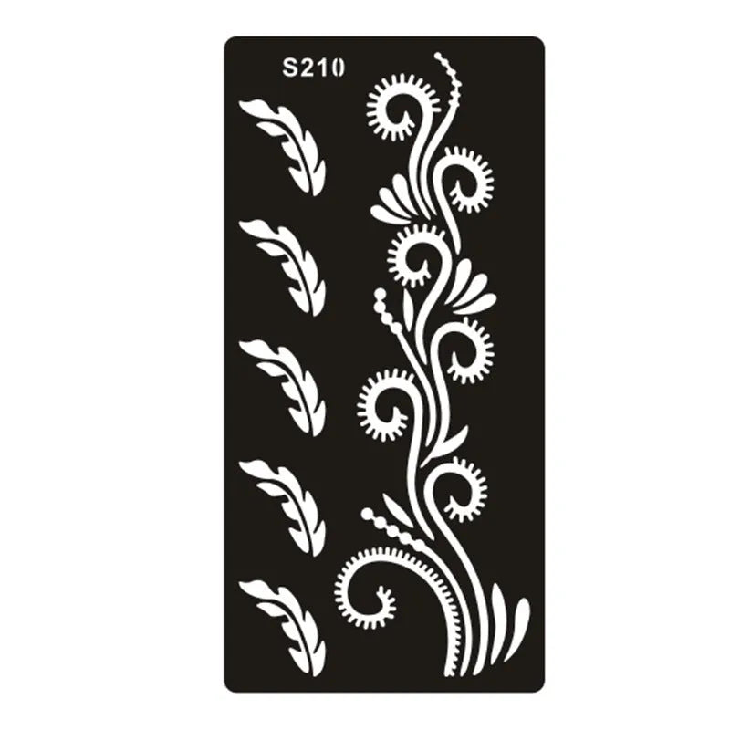 Geometric hollow design temporary tattoo sticker in Southeast Asian style on water transfer paper
