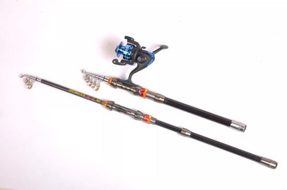 Altruism superhard carbon fiber telescopic fishing rod in blue and brown