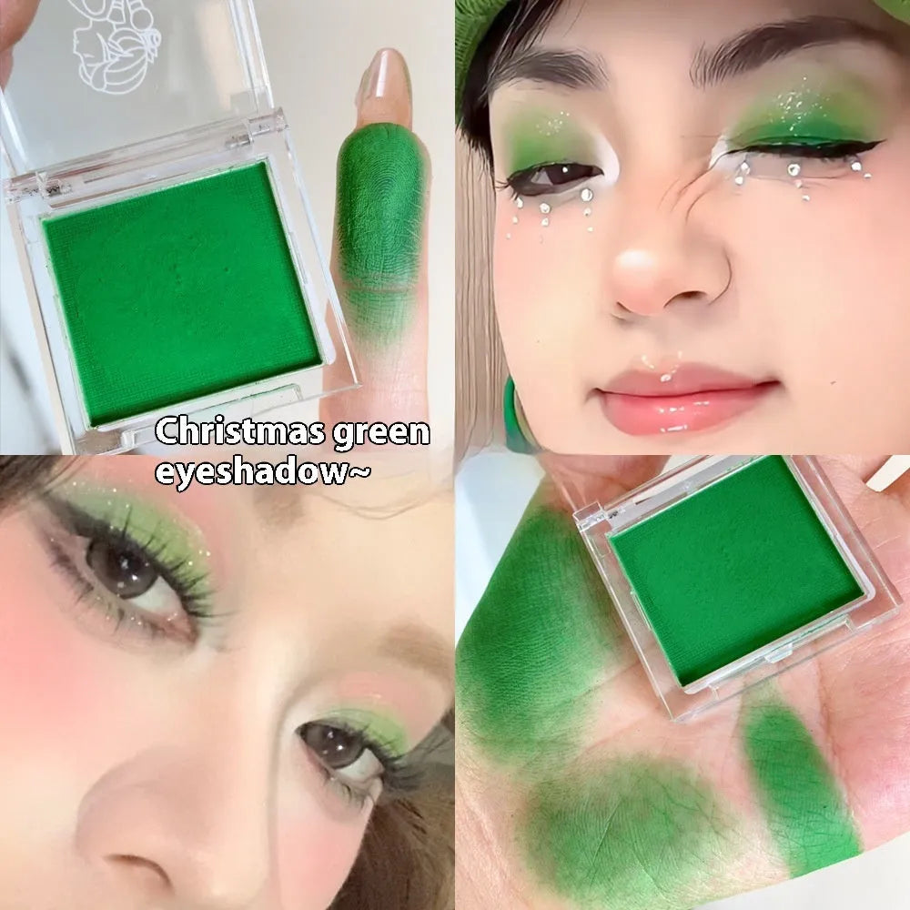 Bright yellow matte eyeshadow single pan with 2g net content for monochrome makeup application