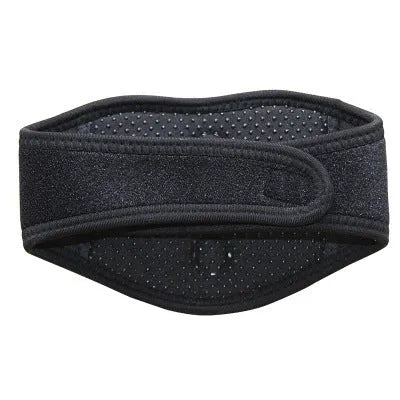 Self-heating magnetic therapy neck guard with tourmaline nanomaterial and 5 built-in magnets, black adjustable compression strap for neck pain and joint discomfort