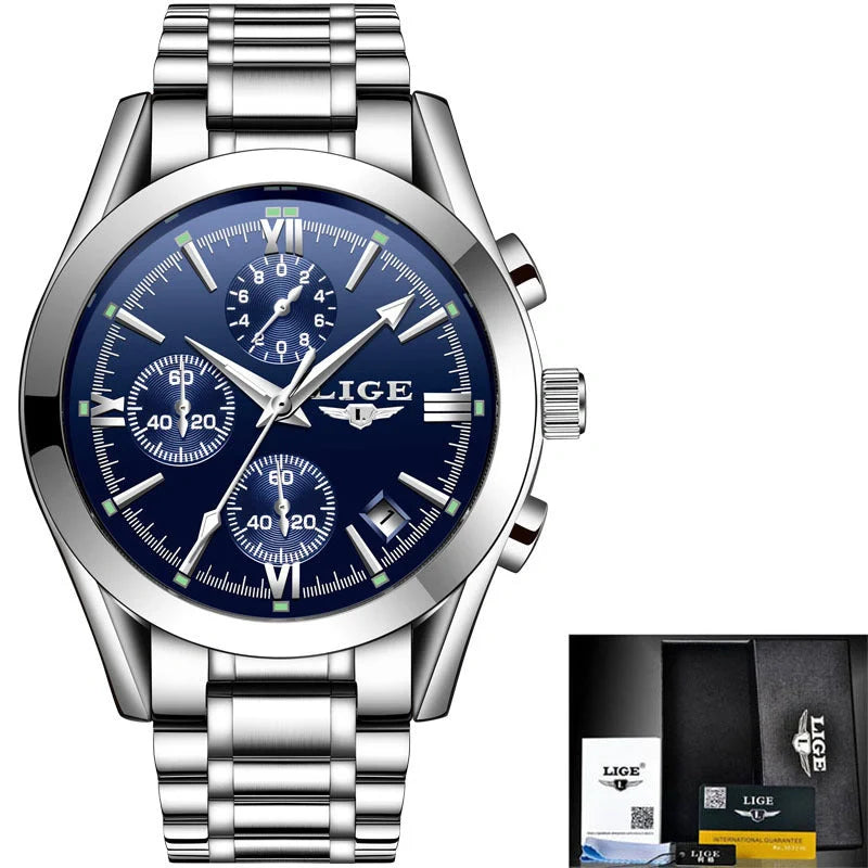 Sports quartz watch with 30M waterproof and mineral glass mirror