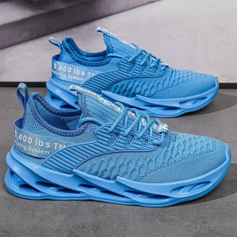 Women's FlyKnit casual trainers with mesh upper in various solid colours