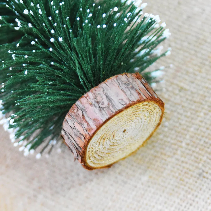 Green and white artificial Christmas pine needle tree decoration in 10 cm to 30 cm sizes