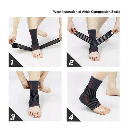 Elastic Ankle Protector with 3D braiding for sports and active use