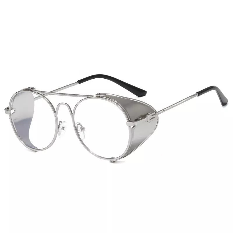 Steampunk sunglasses with metal frame and UV400 protection in various colors