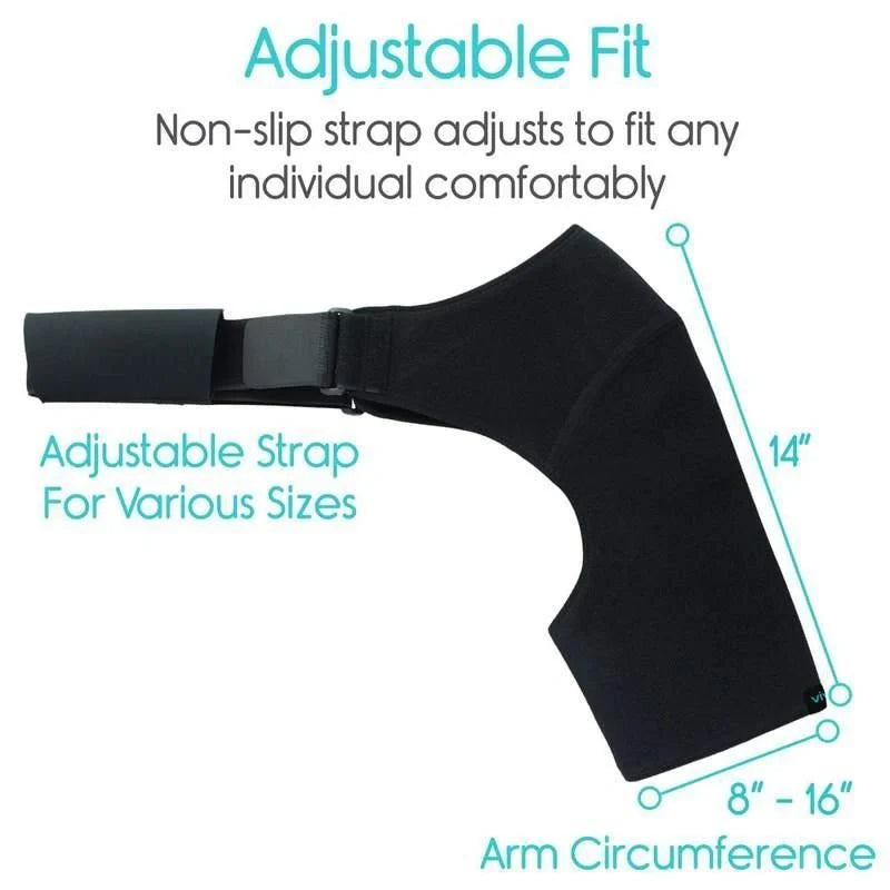 Adjustable neoprene shoulder support brace for sports and arthritis pain relief